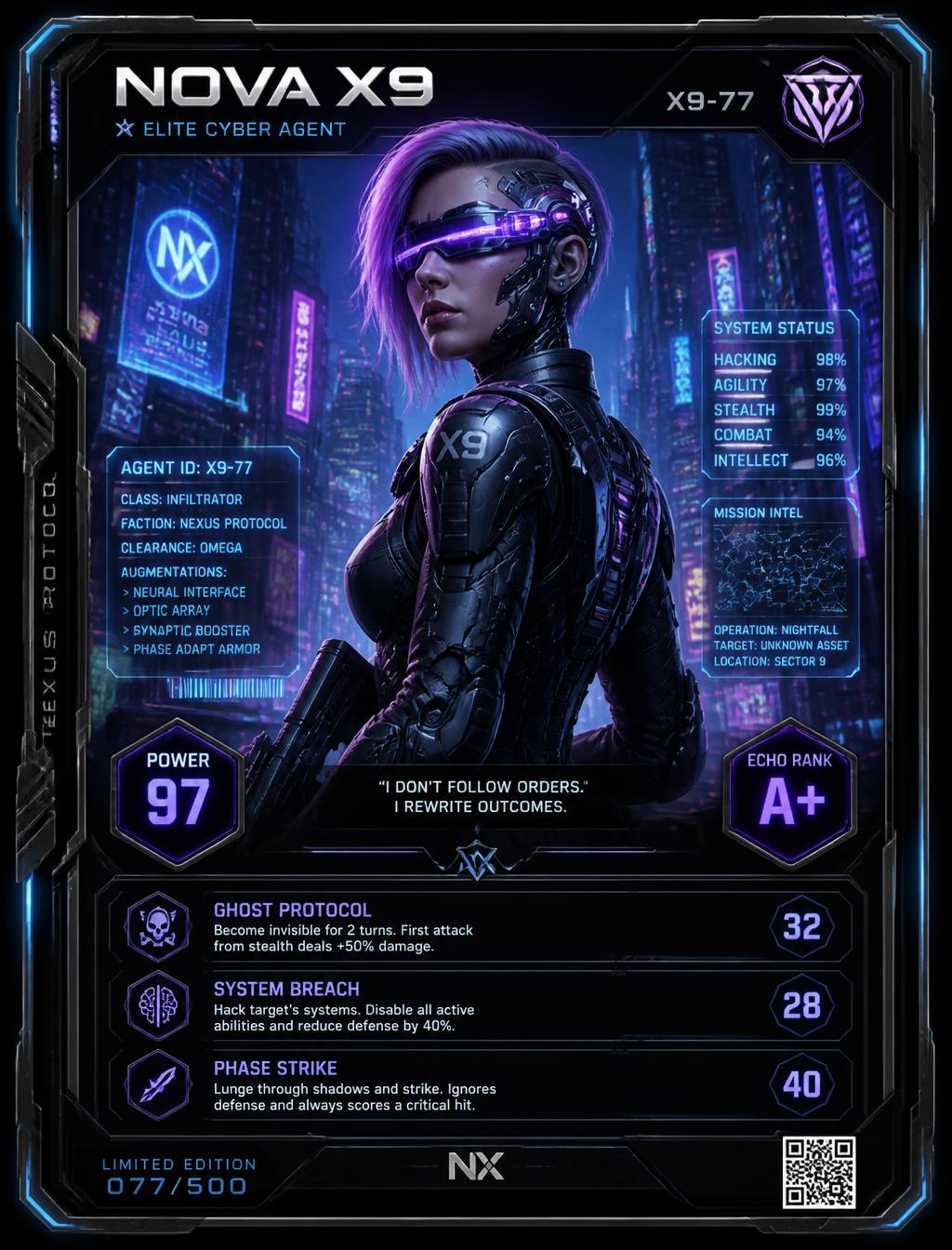 The Future & Beyond sample card